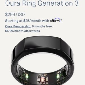 Oura Ring - Gen 3, Size 9, Heritage Black